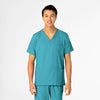 Wink W123 Unisex 4 Pocket Utility Scrub Top Teal Blue