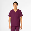 Wink W123 Unisex 4 Pocket Utility Scrub Top Wine