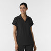 RENEW Women’s Flex-n-Reach Collared Scrub Top Black