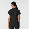 RENEW Women’s Flex-n-Reach Collared Scrub Top Black back view