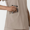 RENEW Women’s Flex-n-Reach Collared Scrub Top Haze side detail 2