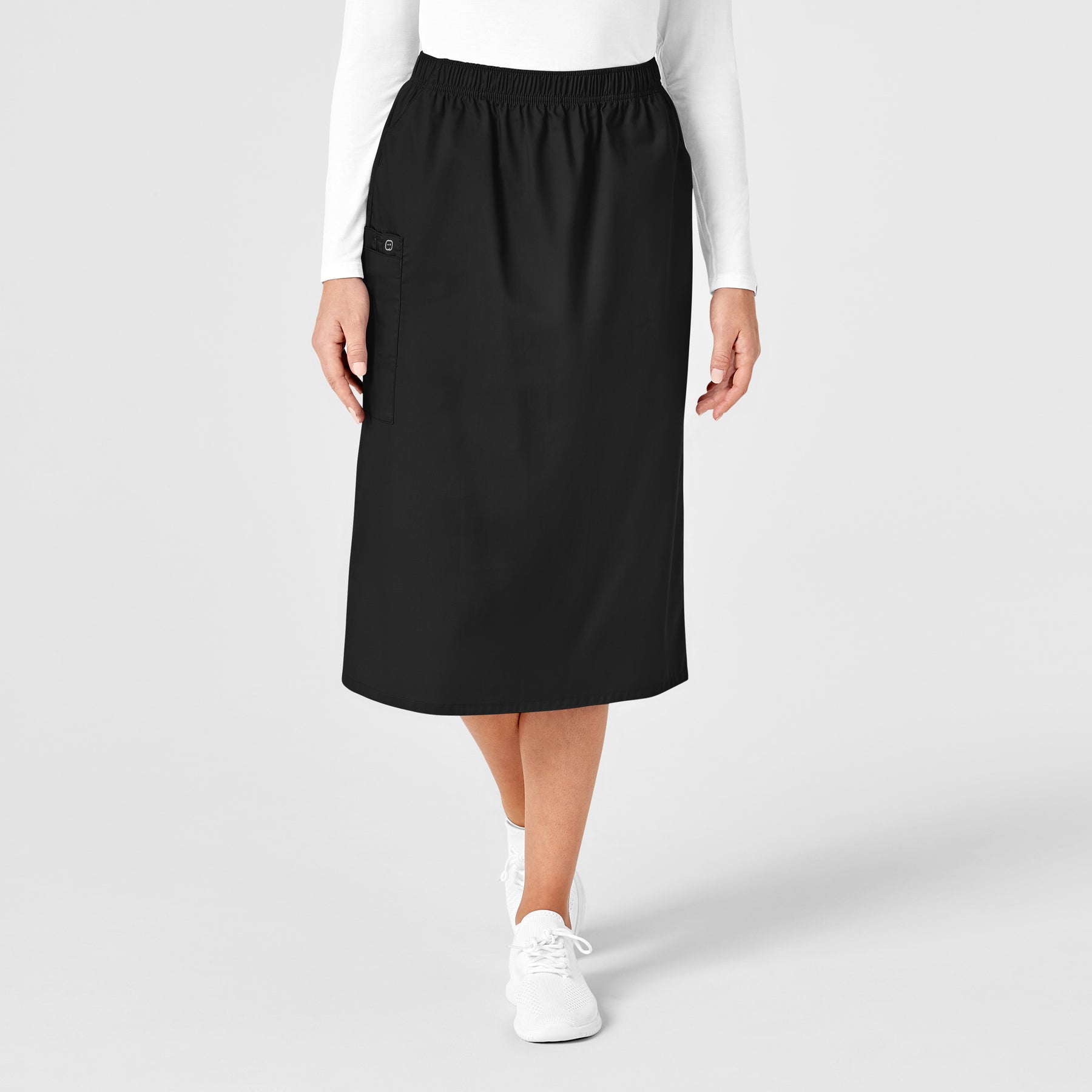Wink WonderWORK Women's Pull On Cargo Skirt Black