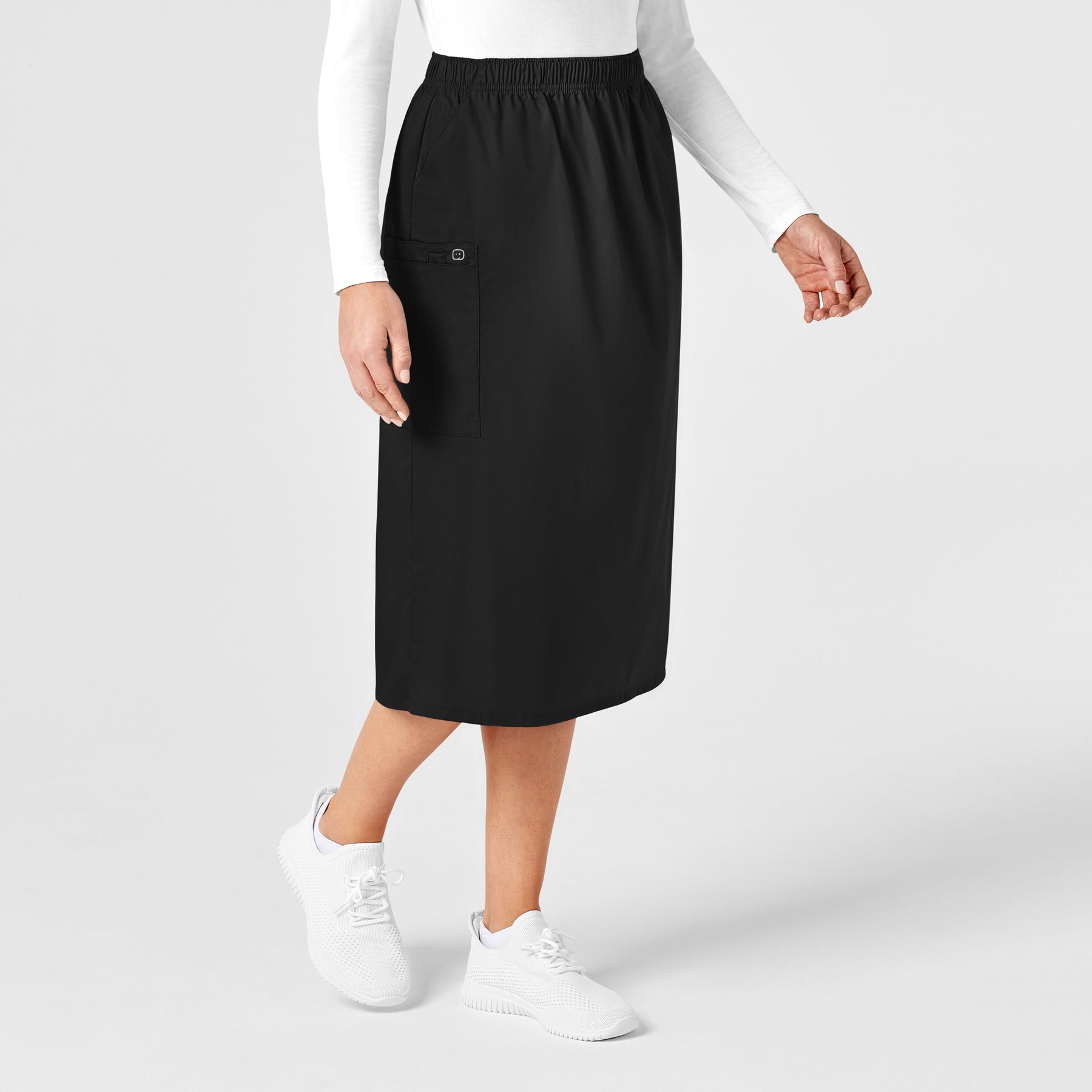 WonderWORK Women's Pull On Cargo Skirt Black side view