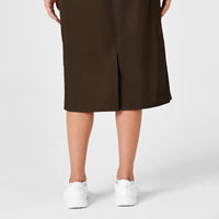 WonderWORK Women's Pull On Cargo Skirt Chocolate side detail 2