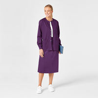 WonderWORK Women's Pull On Cargo Skirt Eggplant full scrub set