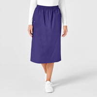 Wink WonderWORK Women's Pull On Cargo Skirt Grape