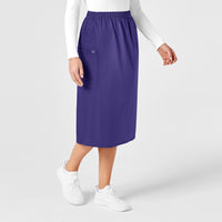 WonderWORK Women's Pull On Cargo Skirt Grape side view