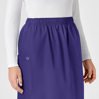 WonderWORK Women's Pull On Cargo Skirt Grape front detail