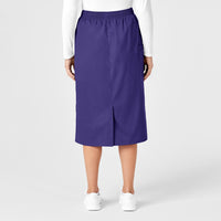 WonderWORK Women's Pull On Cargo Skirt Grape back view