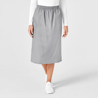 Wink WonderWORK Women's Pull On Cargo Skirt Grey