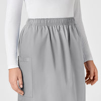 WonderWORK Women's Pull On Cargo Skirt Grey front detail