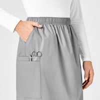 WonderWORK Women's Pull On Cargo Skirt Grey side detail 1