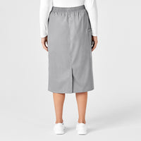 WonderWORK Women's Pull On Cargo Skirt Grey back view