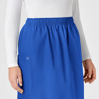 WonderWORK Women's Pull On Cargo Skirt Royal front detail