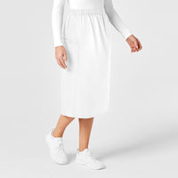 WonderWORK Women's Pull On Cargo Skirt White side view