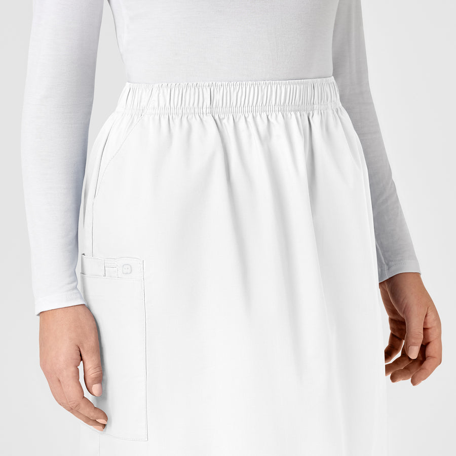 WonderWORK Women's Pull On Cargo Skirt White front detail