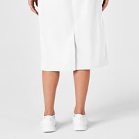 WonderWORK Women's Pull On Cargo Skirt White side detail 2