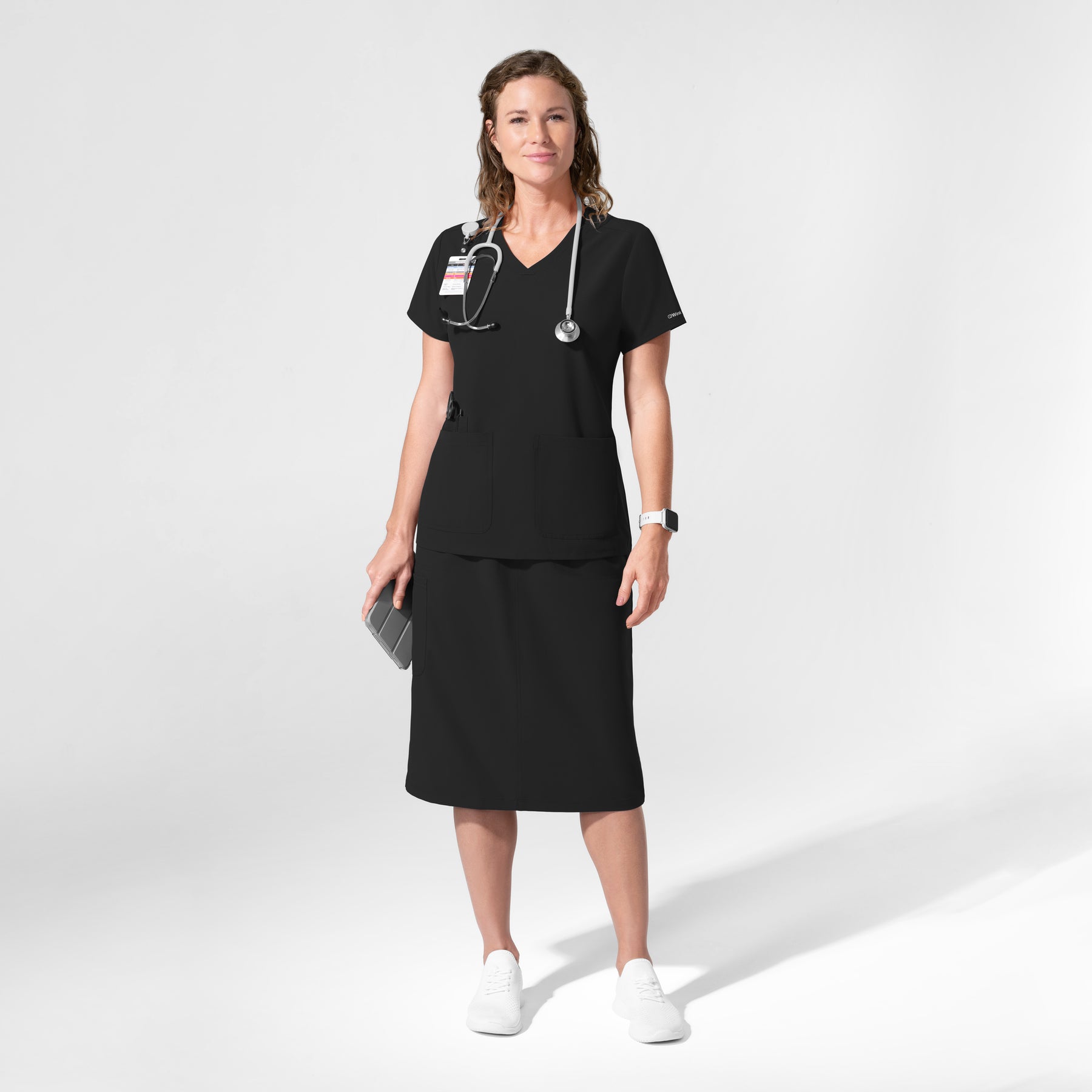 NURTUR Women's Skirt Black full scrub set