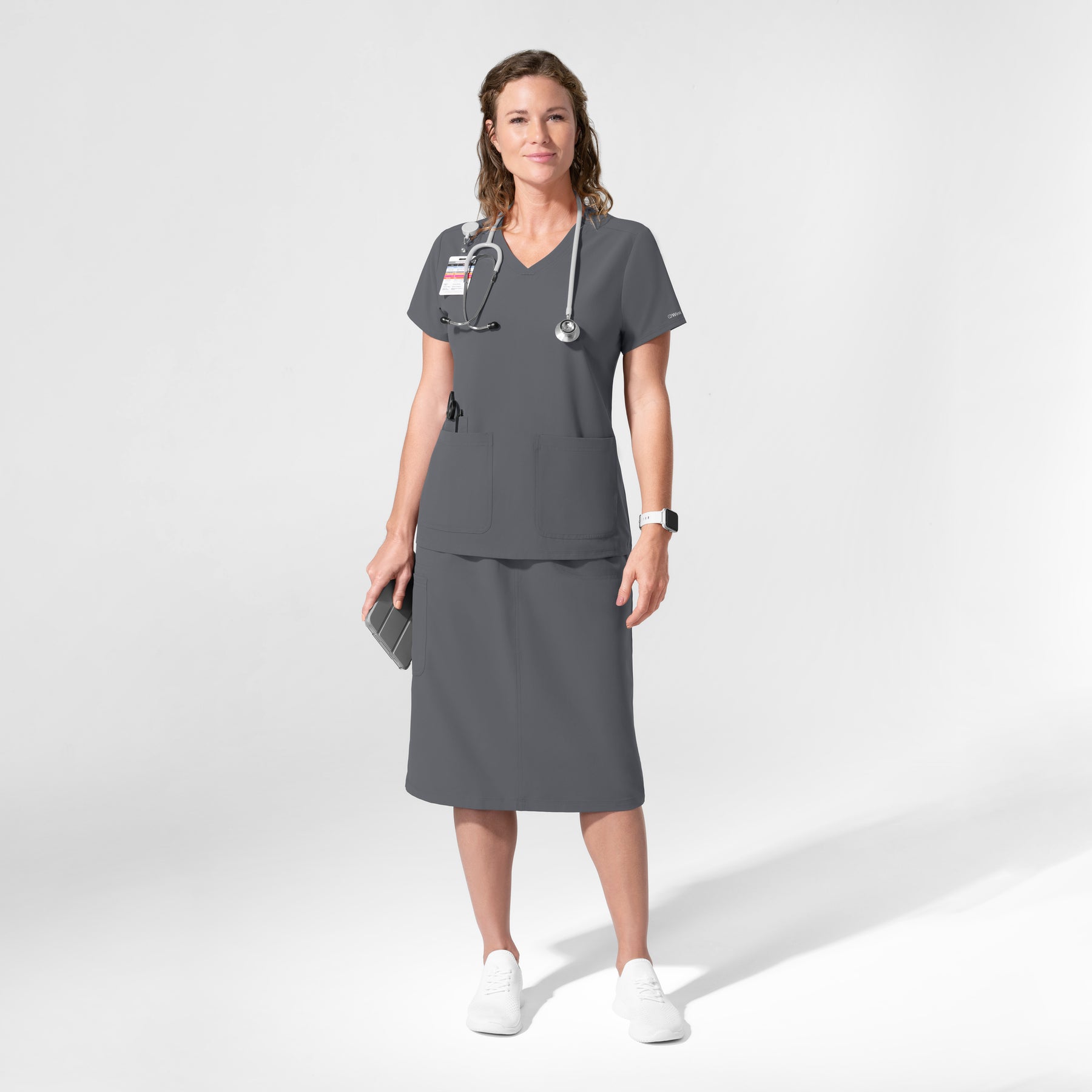 NURTUR Women's Skirt Pewter full scrub set