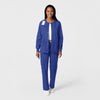 WonderWORK Unisex Snap Front Jacket Galaxy Blue full scrub set