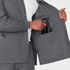 WonderWORK Unisex Snap Front Scrub Jacket - Pewter