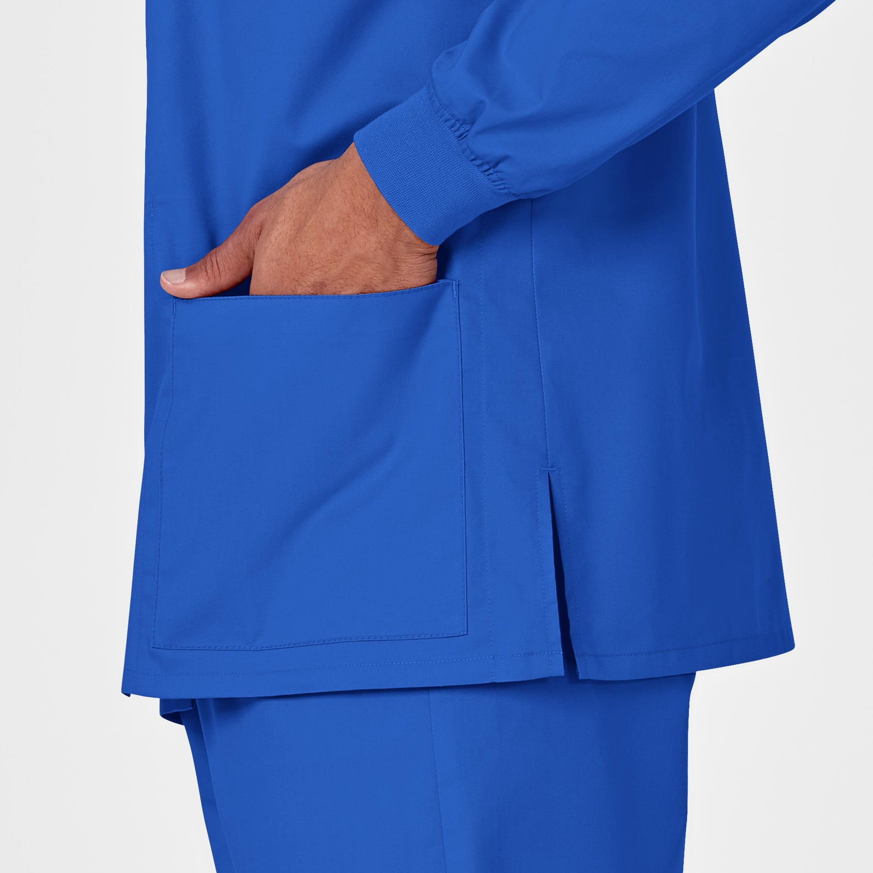 WonderWORK Unisex Snap Front Jacket Royal back detail