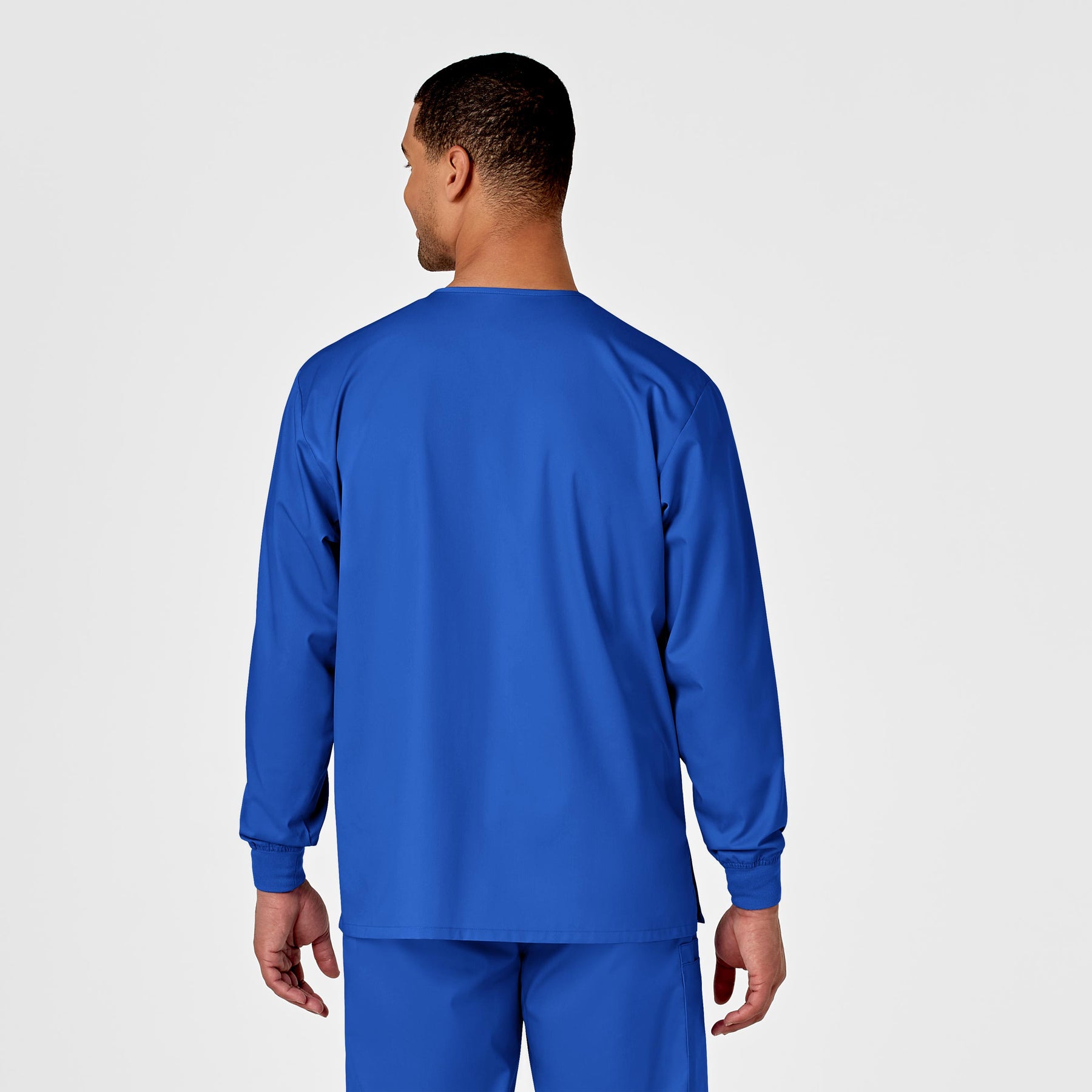 WonderWORK Unisex Snap Front Jacket Royal back view