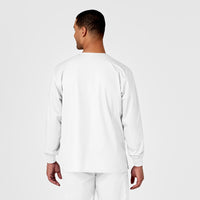 WonderWORK Unisex Snap Front Jacket White back view