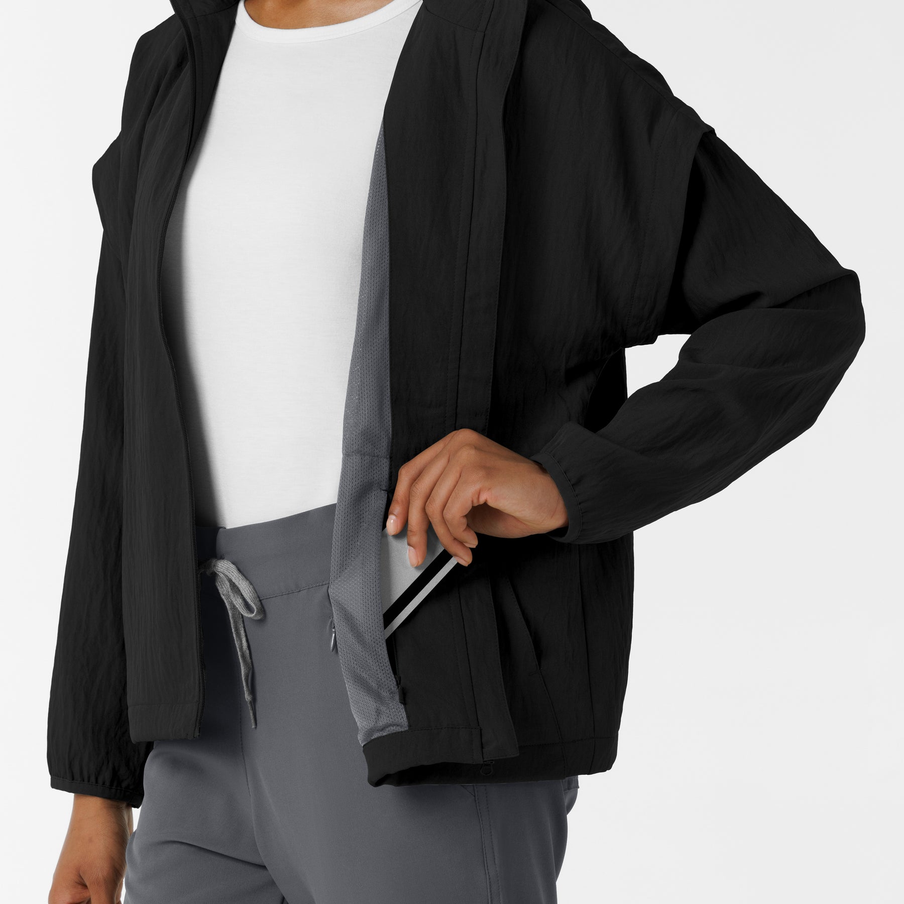 Women's BreezeBreaker Scrub Jacket - Black