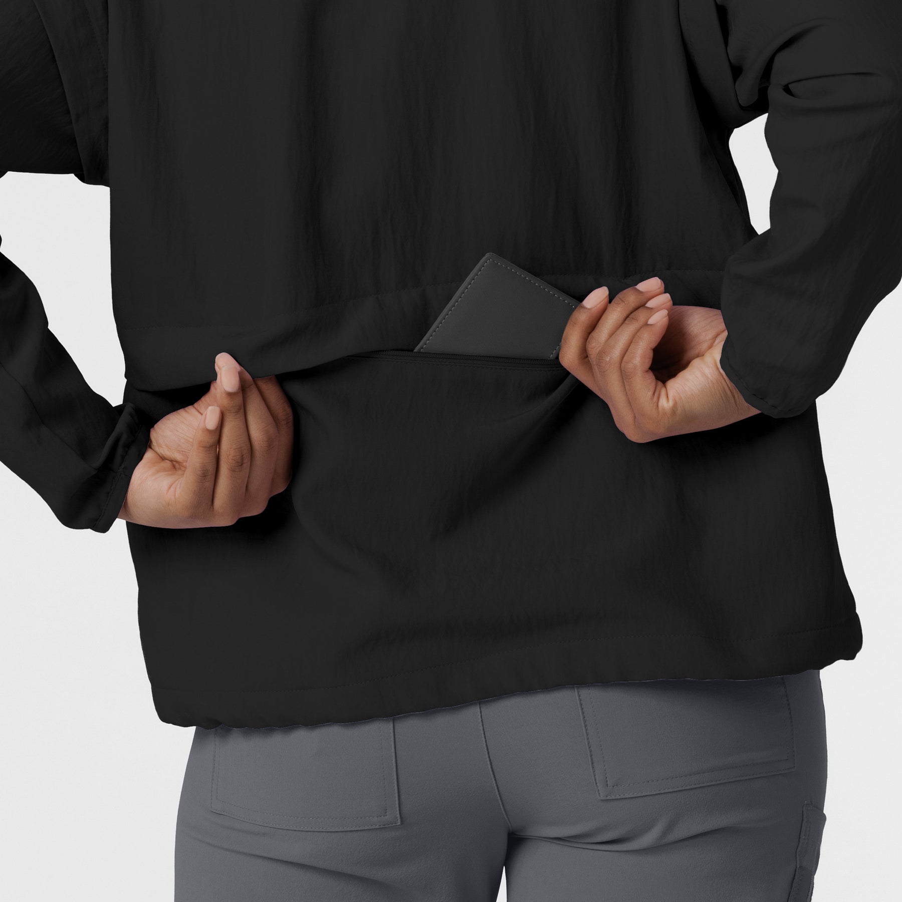 Women's BreezeBreaker Scrub Jacket - Black