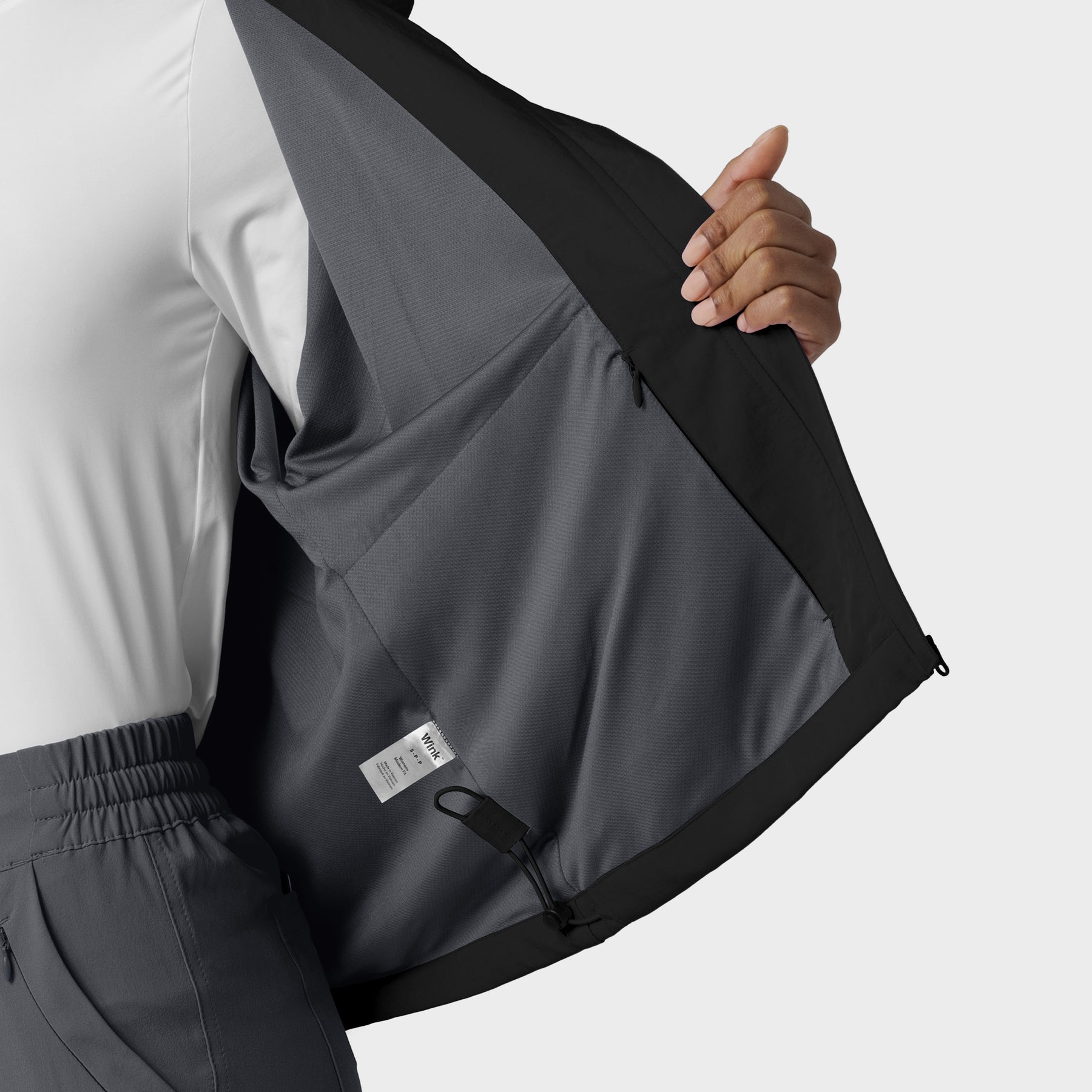 Women's BreezeBreaker Scrub Jacket - Black