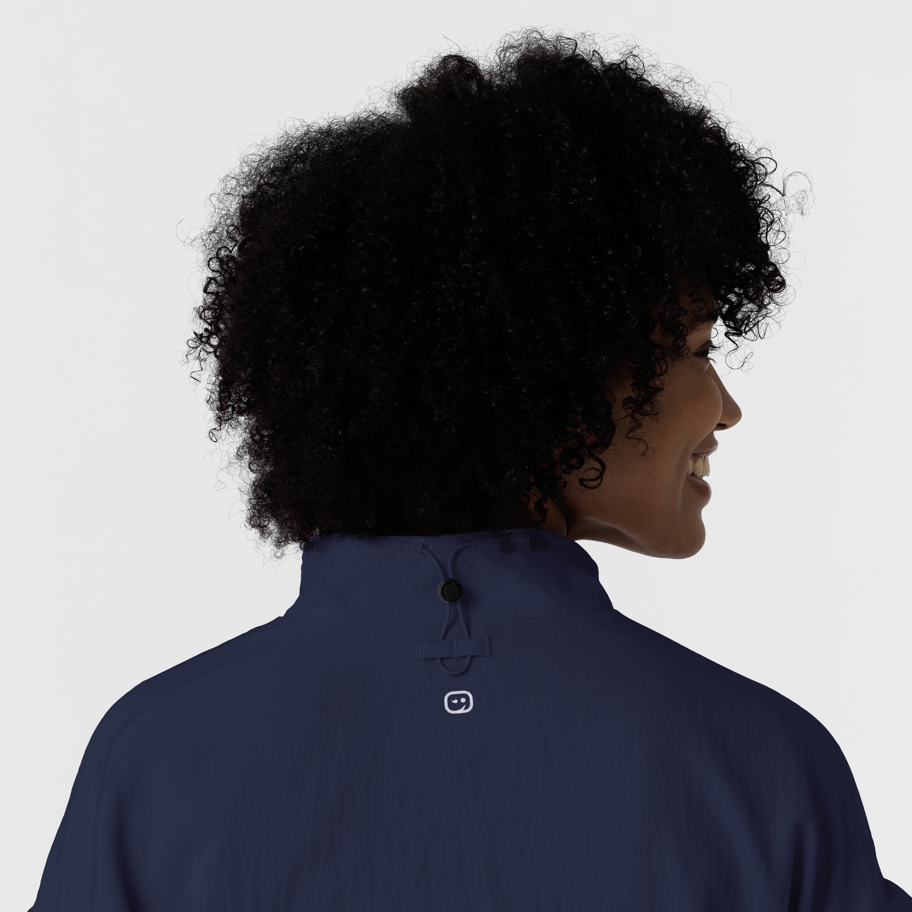 Layers Women's BreezeBreaker Scrub Jacket Navy side detail 1