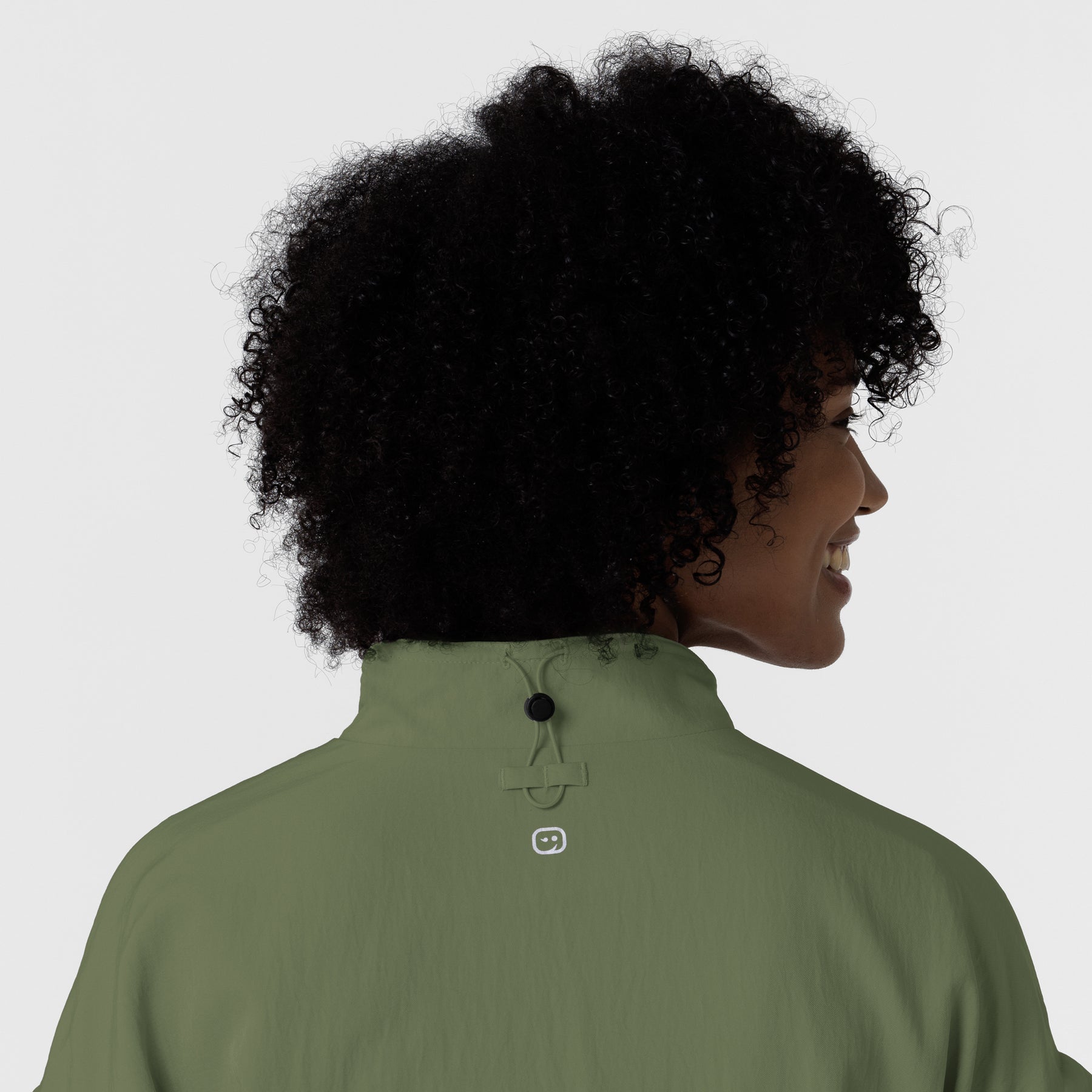 Knits and Layers Women's BreezeBreaker Scrub Jacket Olive side detail 1