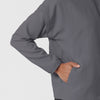 Layers Women's BreezeBreaker Scrub Jacket Pewter hemline detail