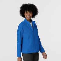 Layers Women's BreezeBreaker Scrub Jacket Royal side view