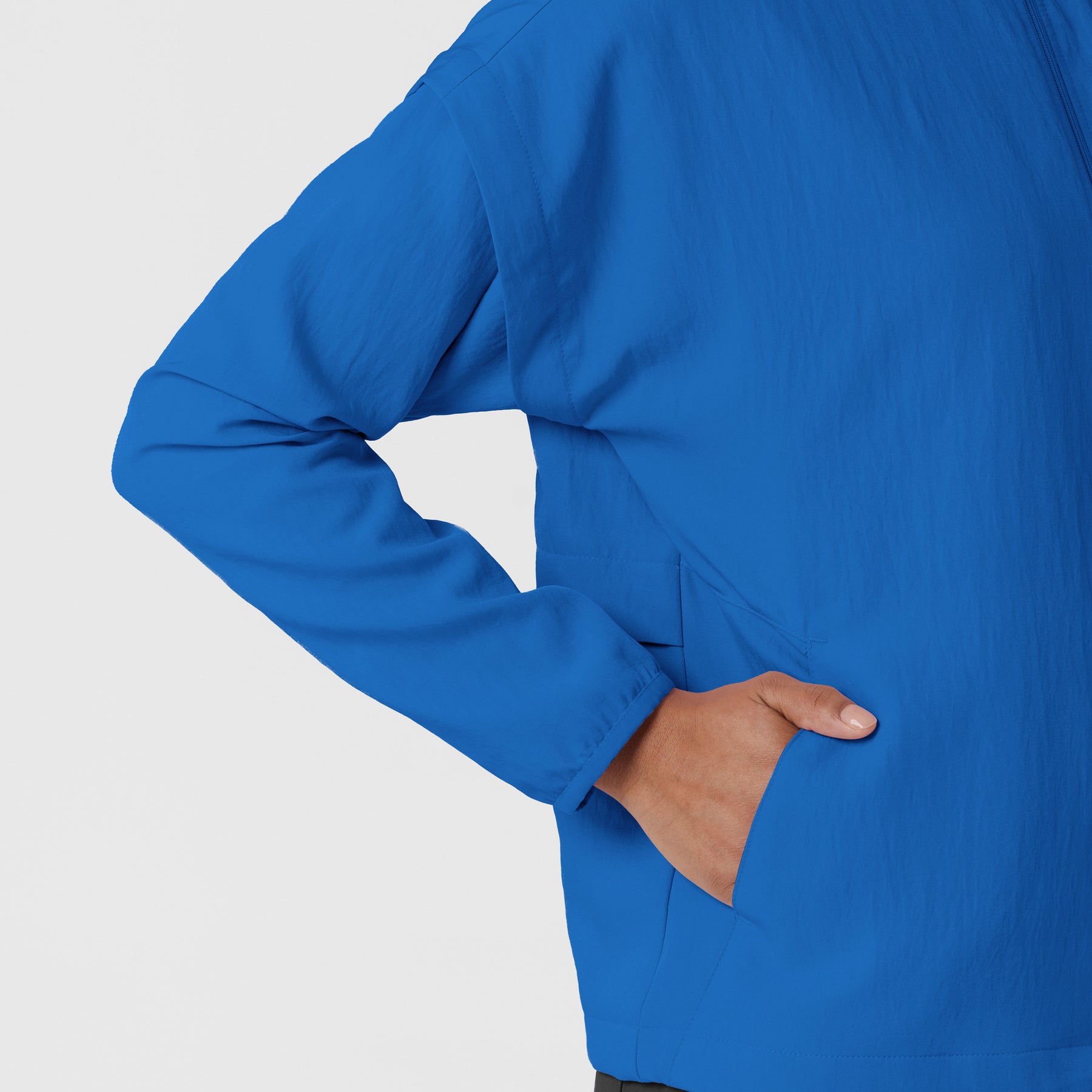 Layers Women's BreezeBreaker Scrub Jacket Royal hemline detail