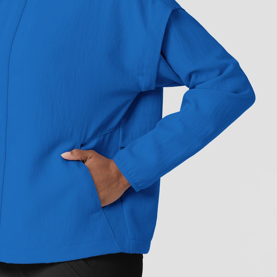 Layers Women's BreezeBreaker Scrub Jacket Royal back detail