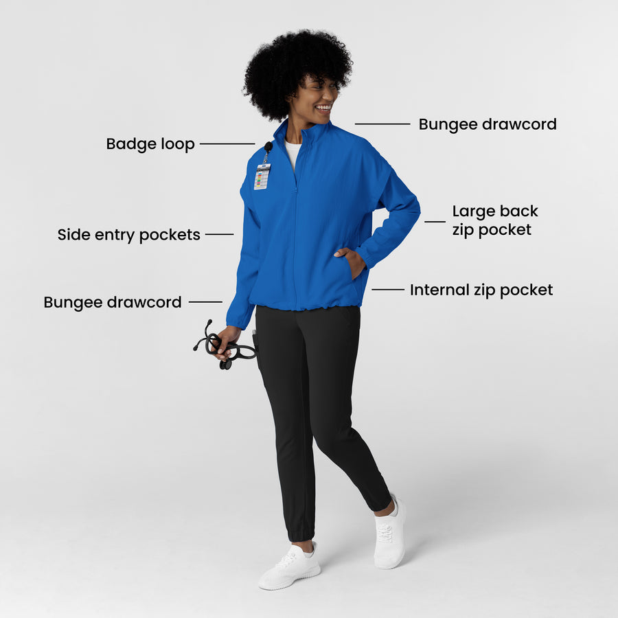 Women's BreezeBreaker Scrub Jacket - Royal