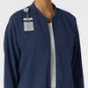 Knits and Layers Women's Bomber Scrub Jacket Navy side detail 1