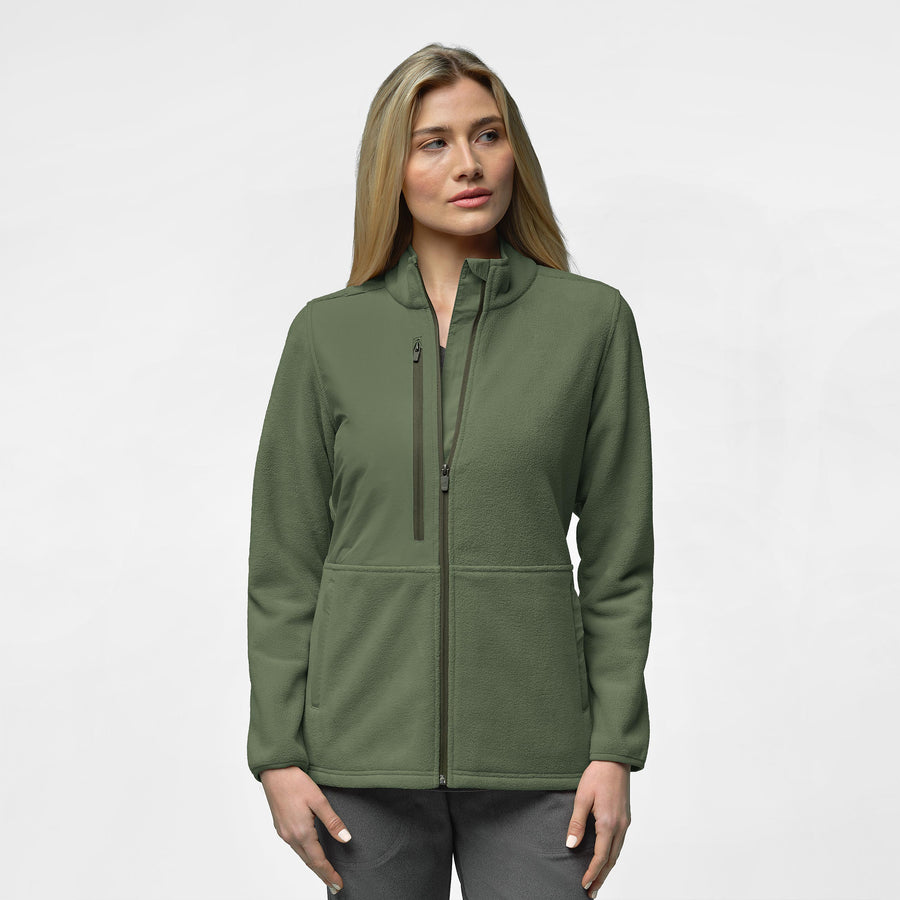 Slate Women's Micro Fleece Zip Jacket Olive