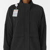 Women's Germs Happen Packable Scrub Jacket Black side detail 2