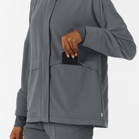 Women's Germs Happen Packable Scrub Jacket - Pewter