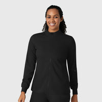 Boundless Women's Warm Up Scrub Jacket - Black