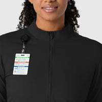 Boundless Women's Warm Up Jacket Black front detail