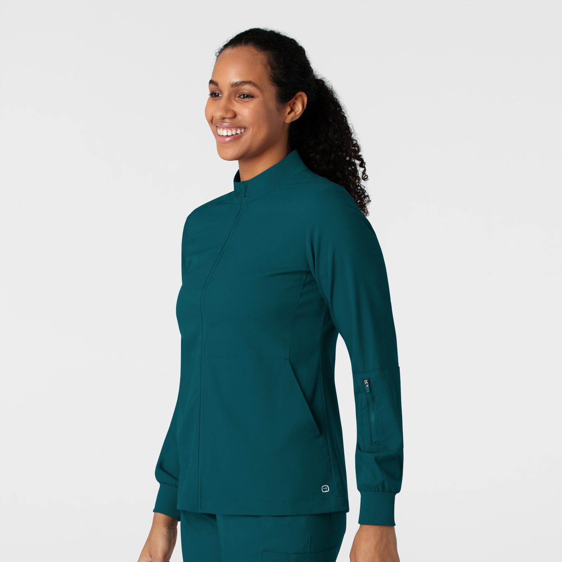 Boundless Women's Warm Up Jacket Caribbean side view