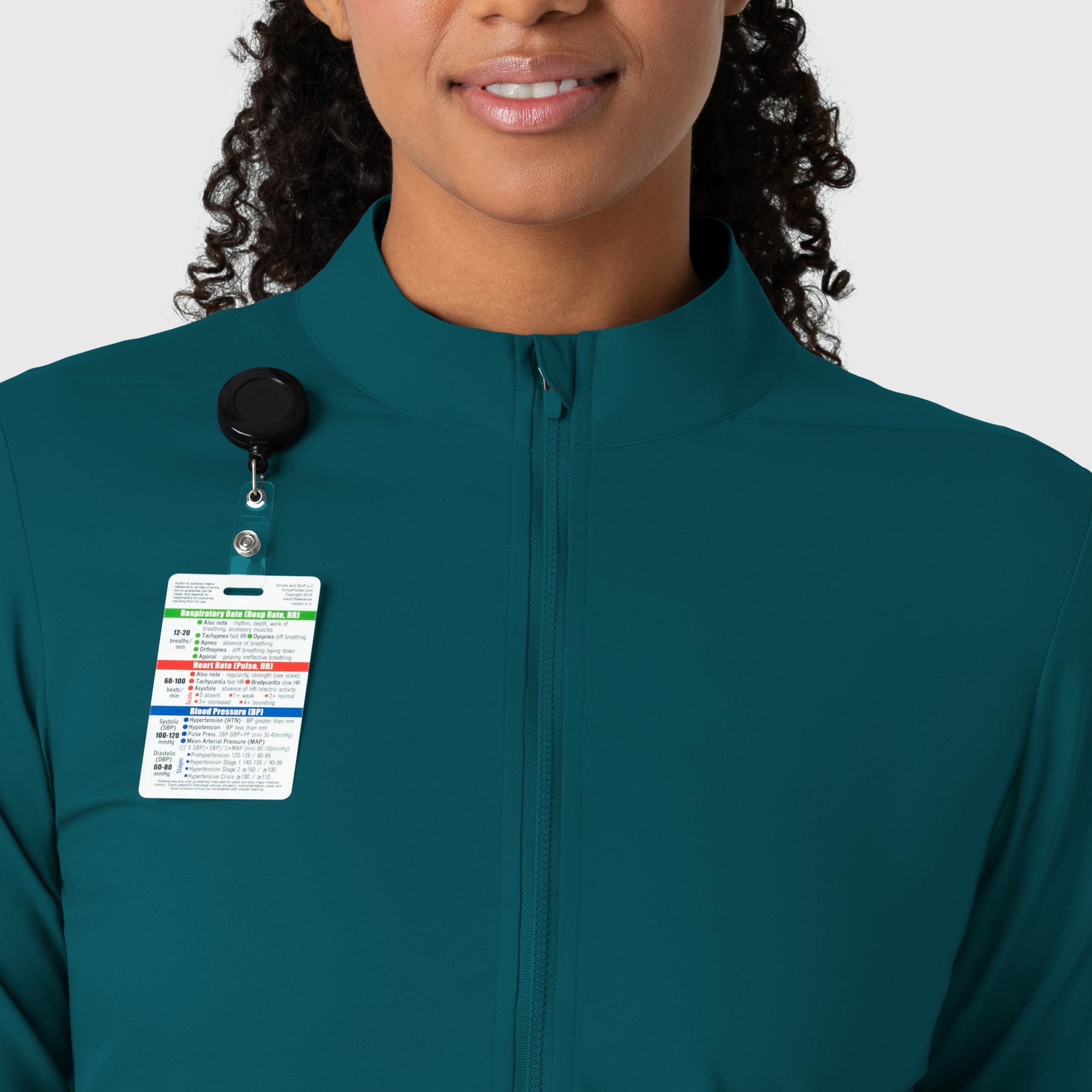 Boundless Women's Warm Up Jacket Caribbean front detail