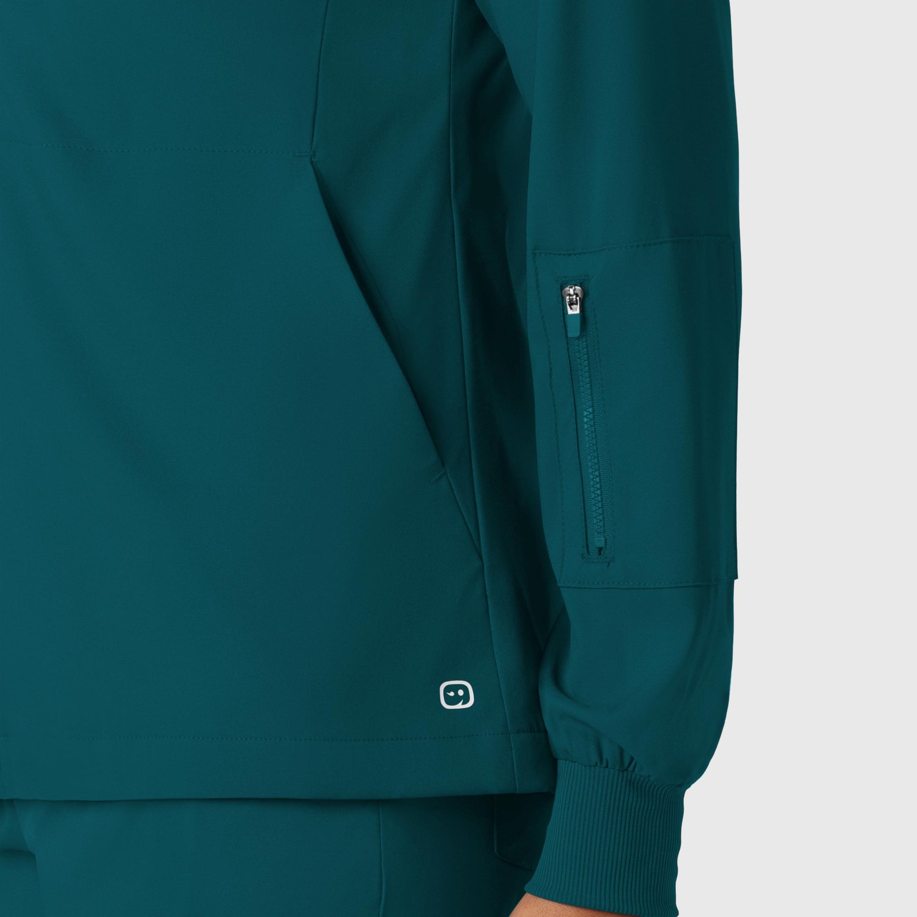 Boundless Women's Warm Up Jacket Caribbean side detail 1