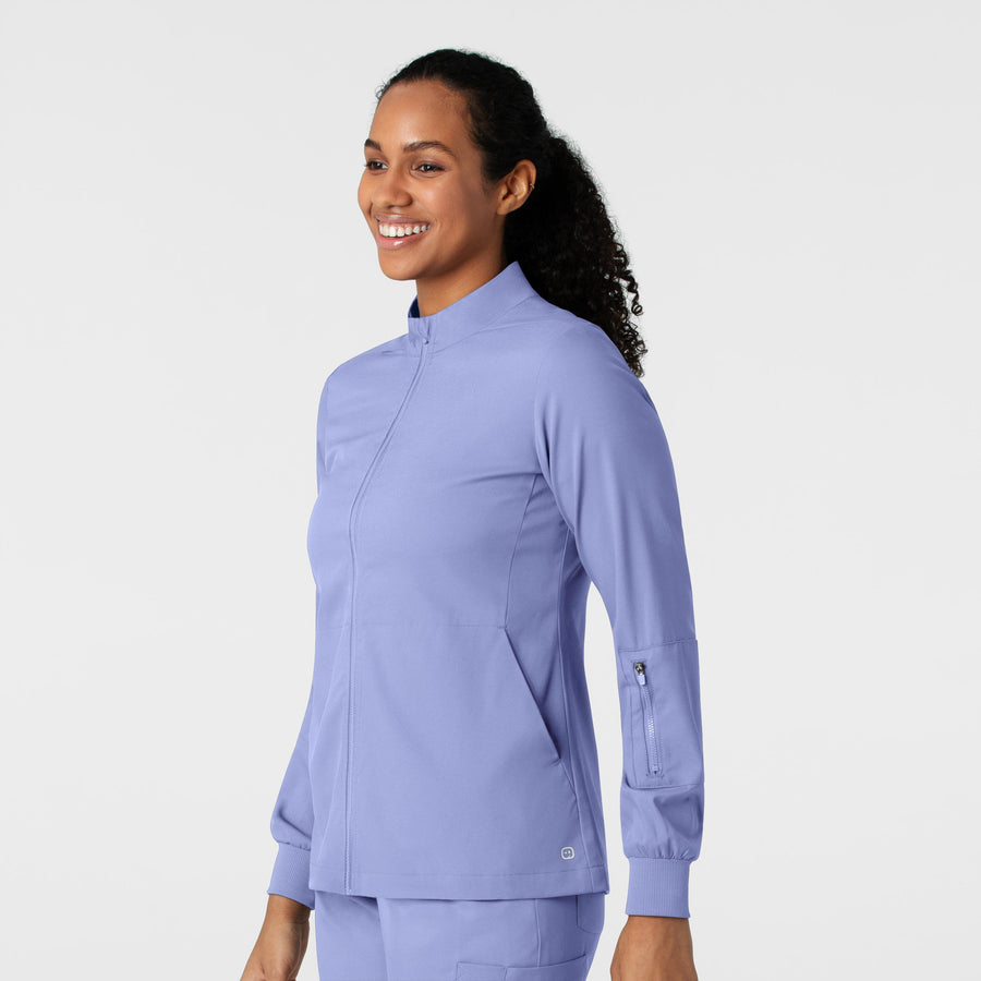 Boundless Women's Warm Up Jacket Ceil Blue side view