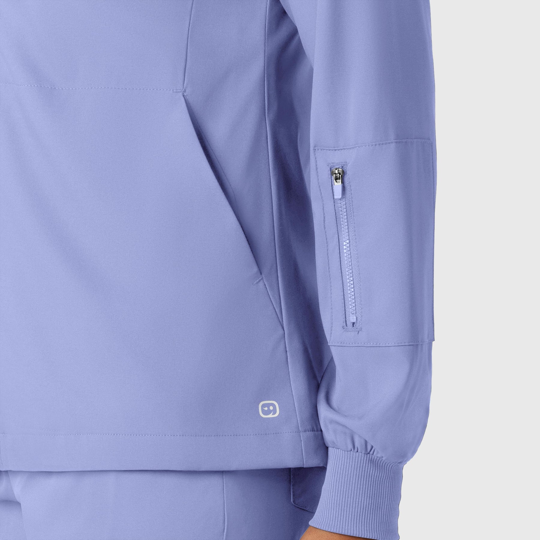 Boundless Women's Warm Up Jacket Ceil Blue side detail 1