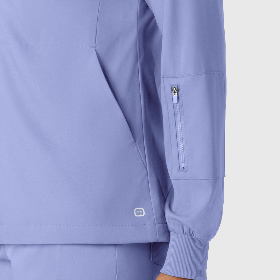 Boundless Women's Warm Up Jacket Ceil Blue side detail 1